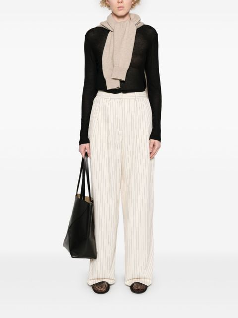 KHAITE ribbed long-sleeve top - Black