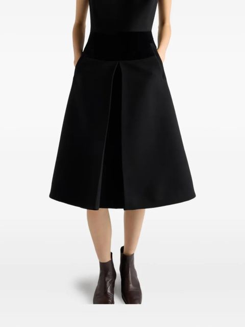 Prada flared welt-pocket midi dress - Black