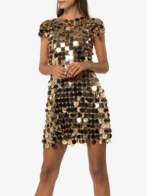 Rabanne chainmail mini dress - Gold