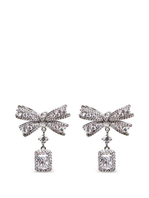 Self-Portrait bow-motif earrings - Silver - zdjęcie produktu nr 1