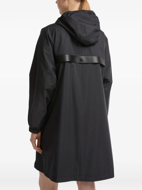 Yves Salomon hooded waterproof coat - Black