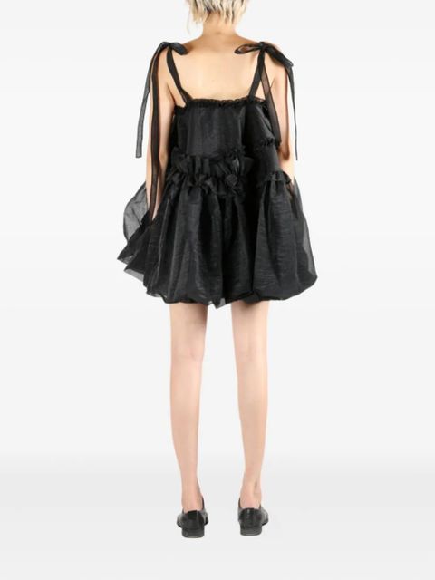 Cecilie Bahnsen Cristina ruffled tie-strap mini dress - Black