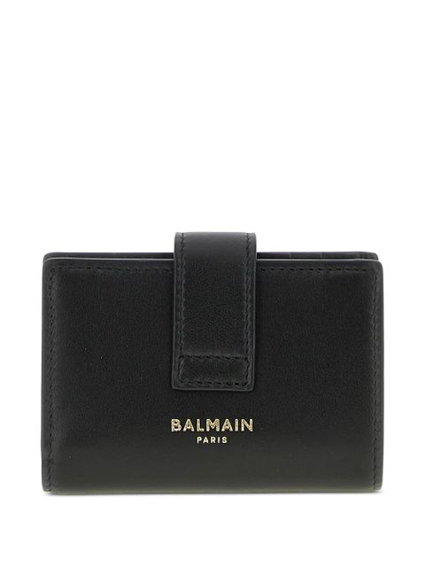 Balmain padlock leather wallet - Black