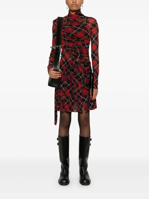 Jean Paul Gaultier plaid-check mini skirt - Red - zdjęcie produktu nr 2