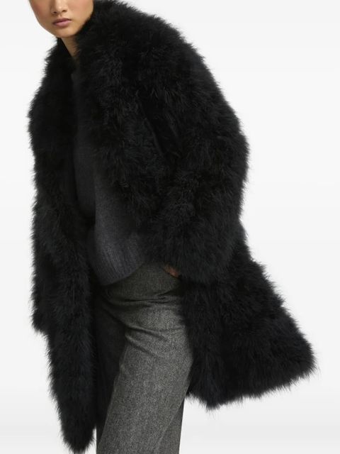 Yves Salomon feather-detailing coat - C99 - zdjęcie produktu nr 1