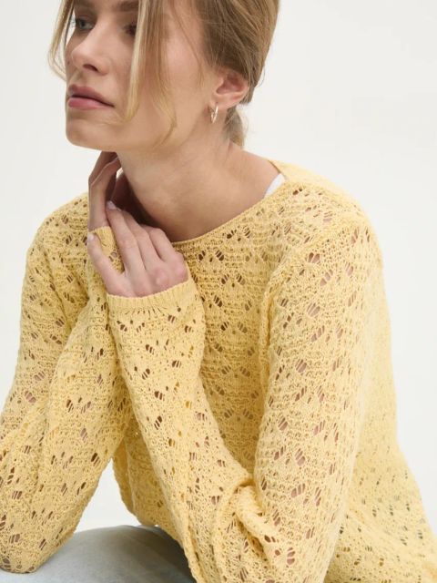 Answear.LAB sweter damski kolor żółty lekki