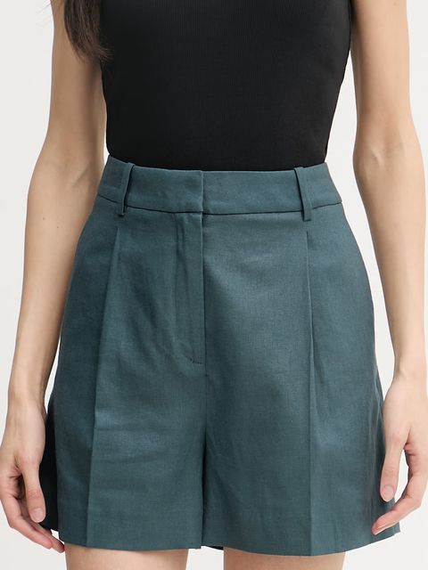 Calvin Klein Jeans szorty damskie z dodatkiem lnu