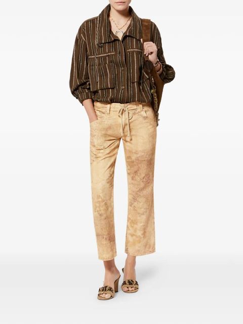 ISABEL MARANT Camila abstract-pattern trousers - Neutrals - zdjęcie produktu nr 2