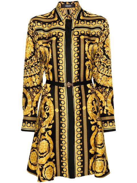 Versace Heritage baroque-print silk minidress - Black - zdjęcie produktu nr 1