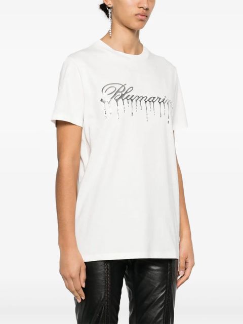 Blumarine raised-logo T-shirt - White - zdjęcie produktu nr 2