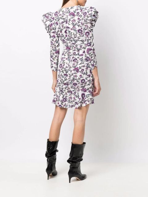 Isabel Marant Bireya floral print dress - White