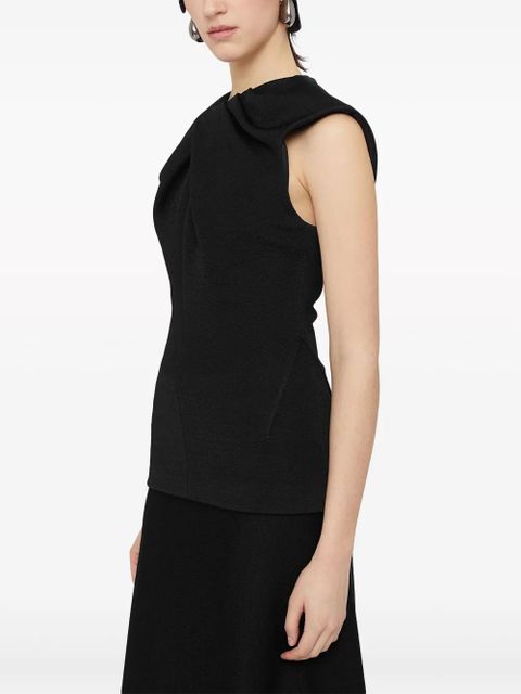Jil Sander pleat-detailing sleeveless top - Black