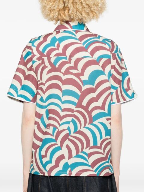 Marni printed short-sleeve shirt - Blue