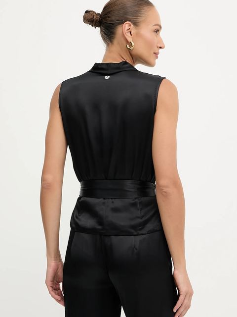 Marciano by Guess bluzka IVA damska kolor czarny gładka 5YGH15 7350A