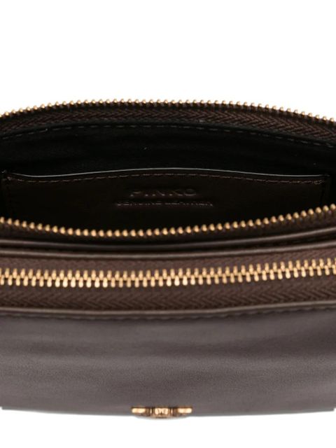 PINKO double-zip leather cross body bag - Brown