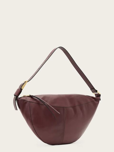 AllSaints torebka skórzana LUNA kolor czerwony W190XD - zdjęcie produktu nr 2