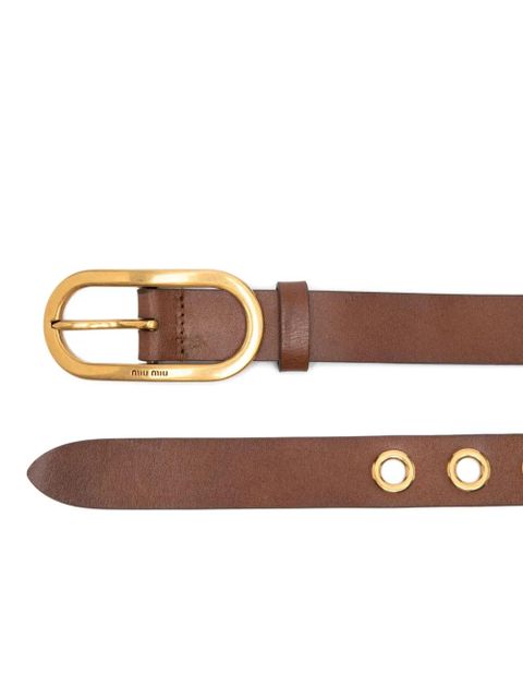 Miu Miu oval buckle belt - Brown - zdjęcie produktu nr 2