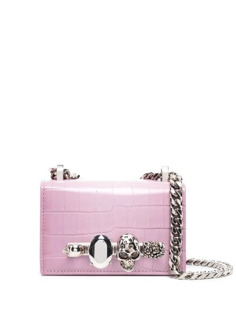 Alexander McQueen four-ring detail crossbody bag - Pink - zdjęcie produktu nr 1