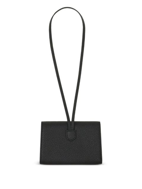 Ferragamo leather card holder charm - Black - zdjęcie produktu nr 2