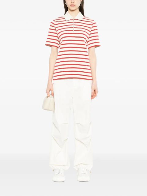 Jil Sander striped zip-up polo shirt - Neutrals - zdjęcie produktu nr 2