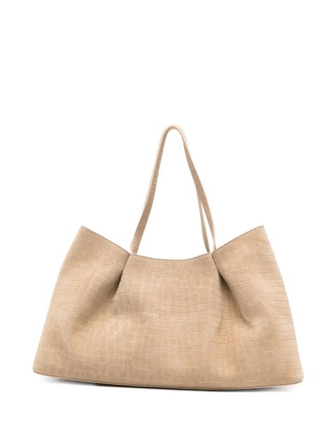 Elleme Dimple crocodile-effect tote bag - Neutrals - zdjęcie produktu nr 1