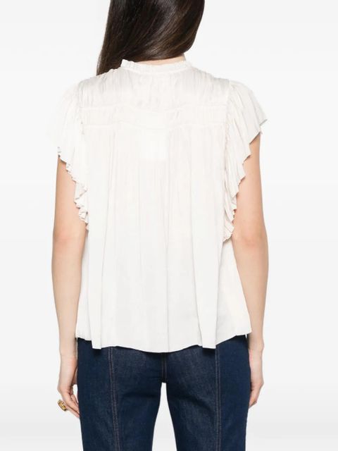 Ulla Johnson Agosta flutter-sleeve blouse - Neutrals