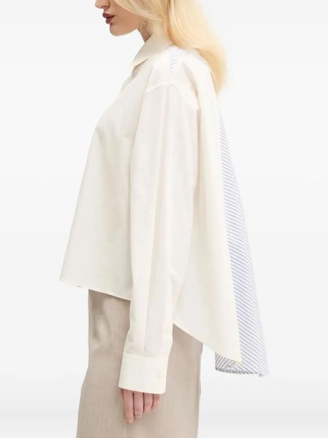 MM6 Maison Margiela striped-panel shirt - White