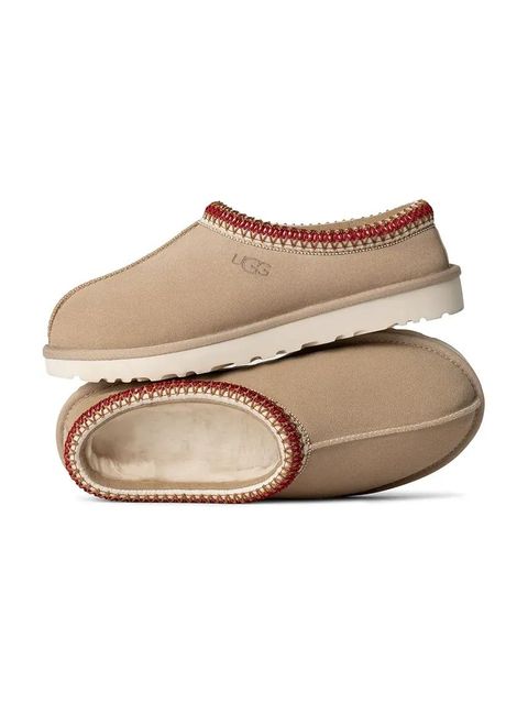 UGG kapcie zamszowe Tasman kolor beżowy 5955