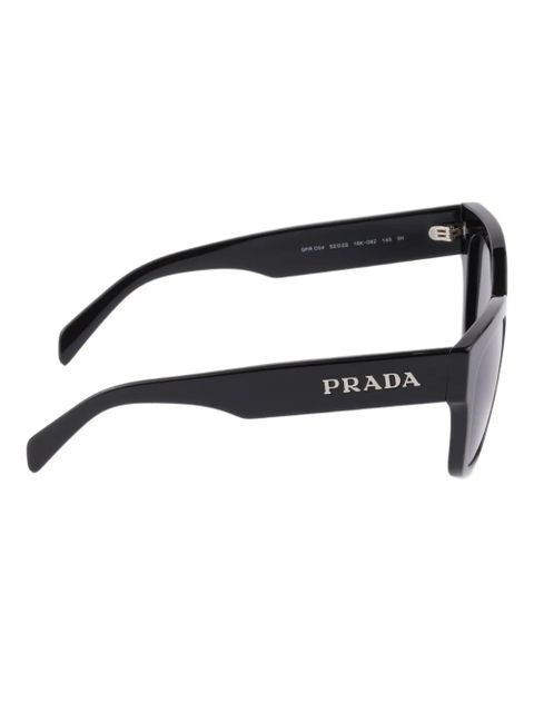 Prada Eyewear logo rectangle-frame sunglasses - Black