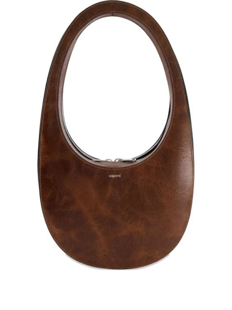 Coperni Swipe zipped leather shoulder bag - Brown - zdjęcie produktu nr 1