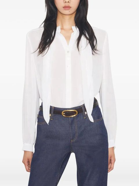 Tory Burch Georgette bow shirt - White