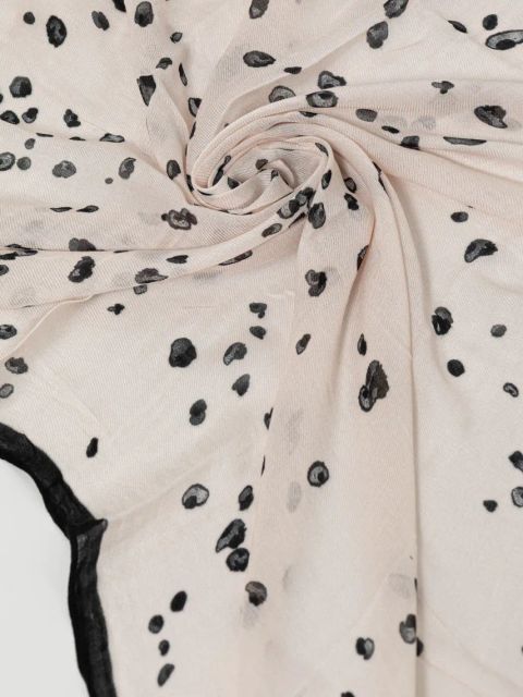 Sisley apaszka damska kolor beżowy wzorzysta 64JUWU01T