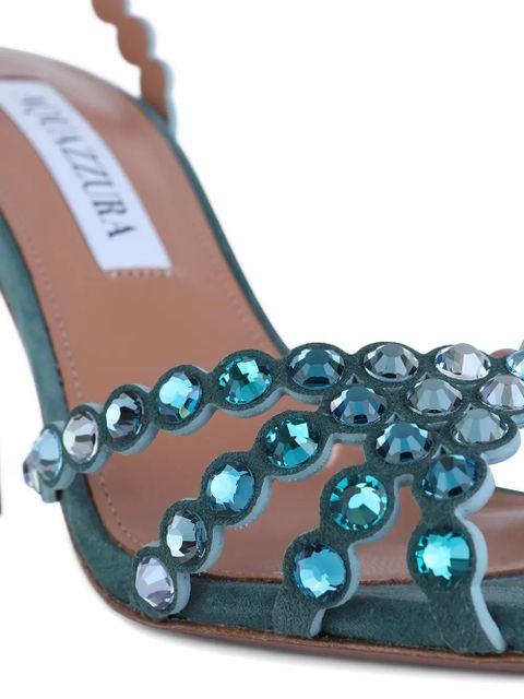 Aquazzura scalloped embellished sandals - Blue - zdjęcie produktu nr 2