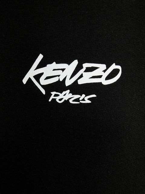 Kenzo bluza bawełniana Kenzo x Futura damska kolor czarny z nadrukiem FF62SW4504MB