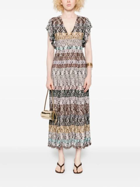 Missoni v-neck midi dress - Black - zdjęcie produktu nr 2