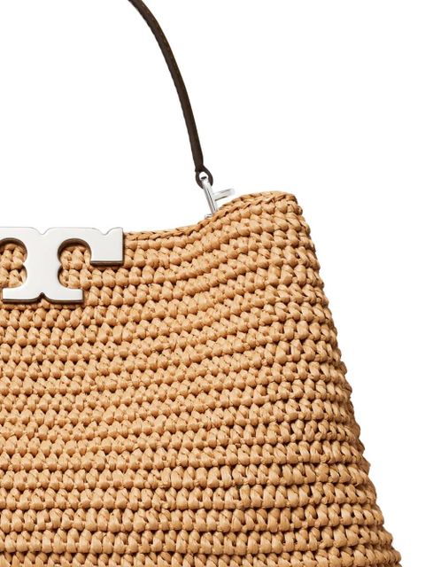 Tory Burch Eleanor raffia satchel bag - Neutrals