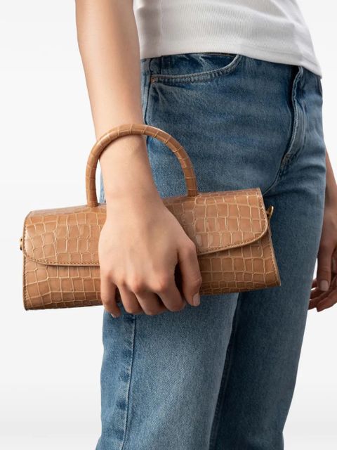 BY FAR mini Longa embossed tote bag - Neutrals - zdjęcie produktu nr 2