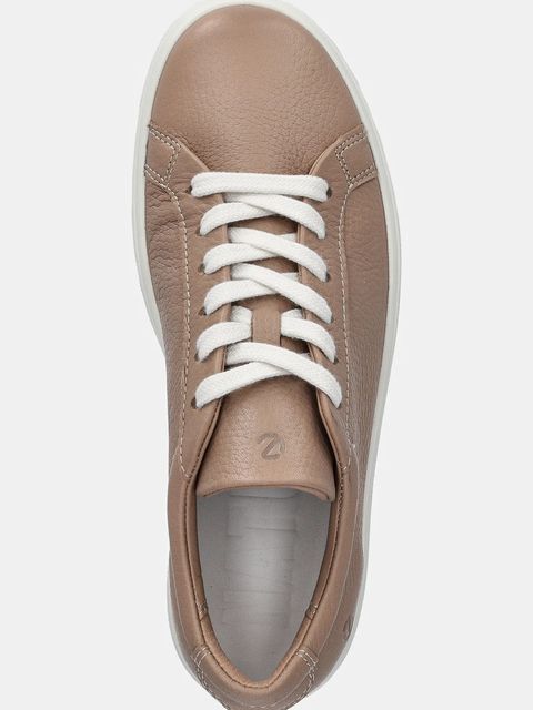 Ecco sneakersy skórzane Soft damskie kolor brązowy 219203-01084
