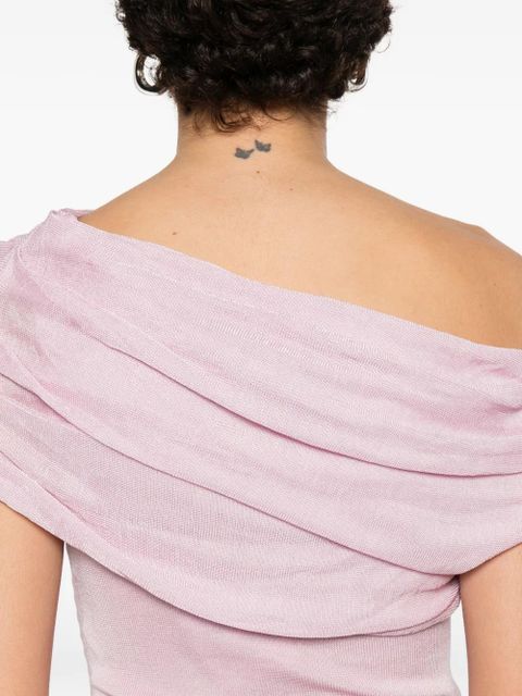 Self-Portrait draped ruched midi dress - Pink