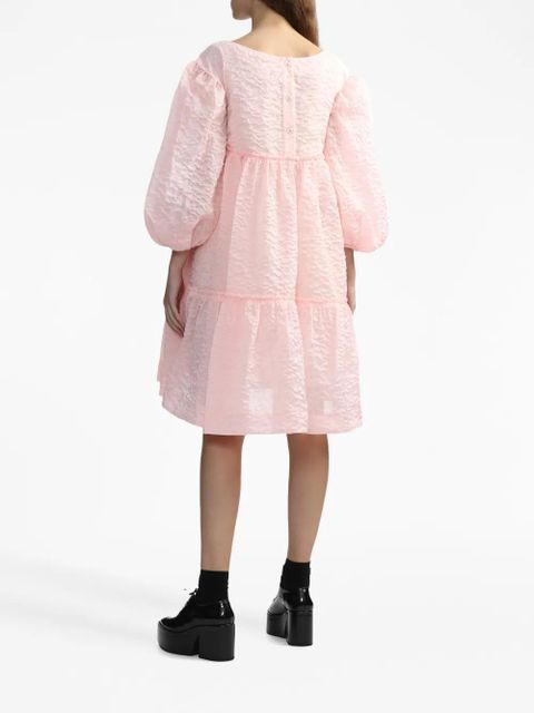 Simone Rocha bow-detail puff-sleeve dress - Pink