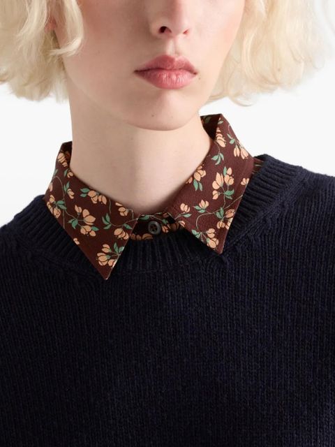 Prada ribbed crew-neck sweater - Blue