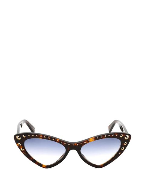 Moschino stud-embellished cat-eye sunglasses - Brown - zdjęcie produktu nr 1