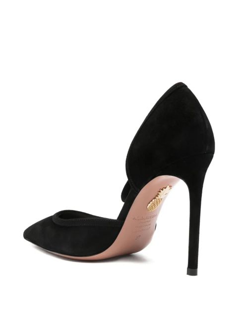 Aquazzura 105mm Bow Tie pointed-toe pumps - Black