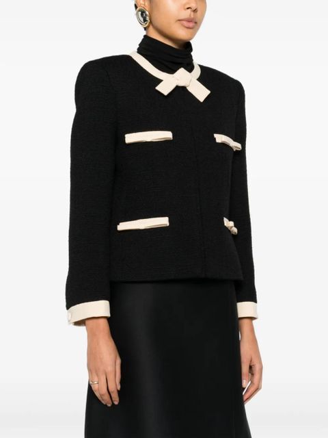 Valentino Garavani bow-detailed jacket - Black