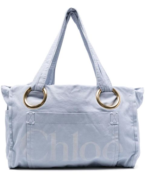 Chloé large Plage tote bag - Blue - zdjęcie produktu nr 1
