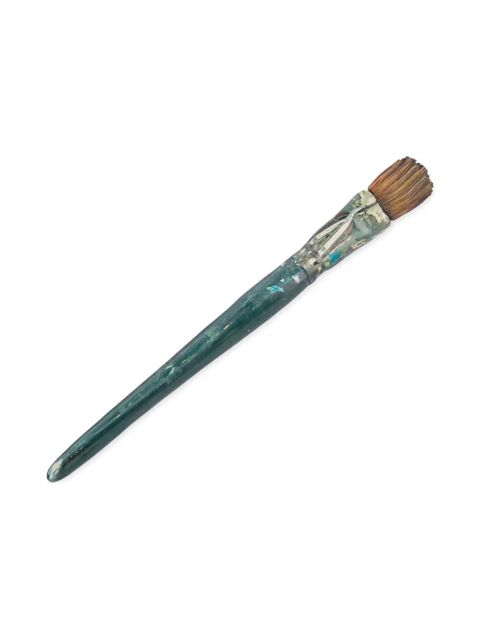 Moschino brush-motif brooch - Green - zdjęcie produktu nr 1