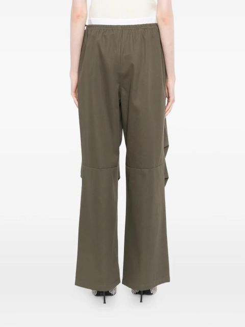 Alexander Wang logo-waistband trousers - Green