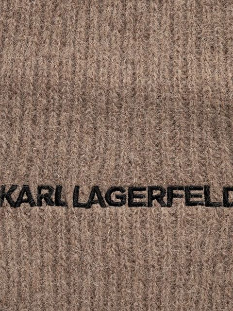 Karl Lagerfeld szalik damski kolor brązowy gładki 246W3305 - zdjęcie produktu nr 2