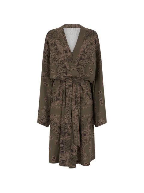 The Attico paisley-print kaftan dress - Green - zdjęcie produktu nr 1