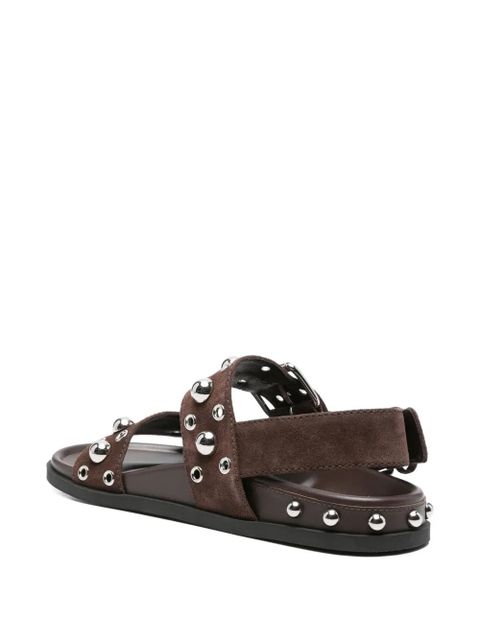 Valentino Garavani stud-embellished sandals - Brown
